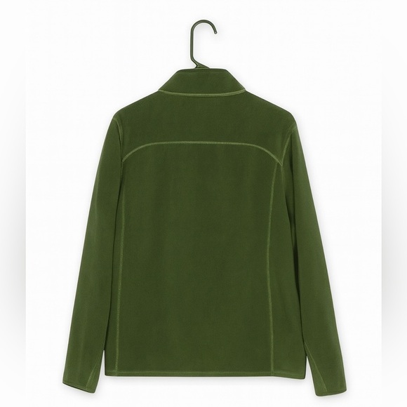 Gander Mountain Men's Army Green Size Large Fleece Jacket With 3 Zipper Pockets - Picture 2 of 2